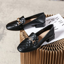 Fashion Rhombus Glefoe Shoes Casual Single Shoes Woman Retro Mary Treasures Shoes 2022 Spring Shoes Woman Big Code Heels