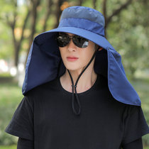 Sun visor mens outdoor sun protection summer mountaineering fishing windproof neck protection folding anti-ultraviolet breathable sun hat