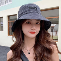 Japanese patch fisherman hat female spring and autumn Korean version face small basin hat fashion all-match literary ripple net red hat female