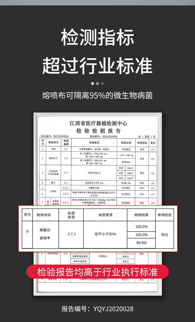 yuwell 鱼跃 医用外科 灭菌级 一次性口罩  50只装 图10