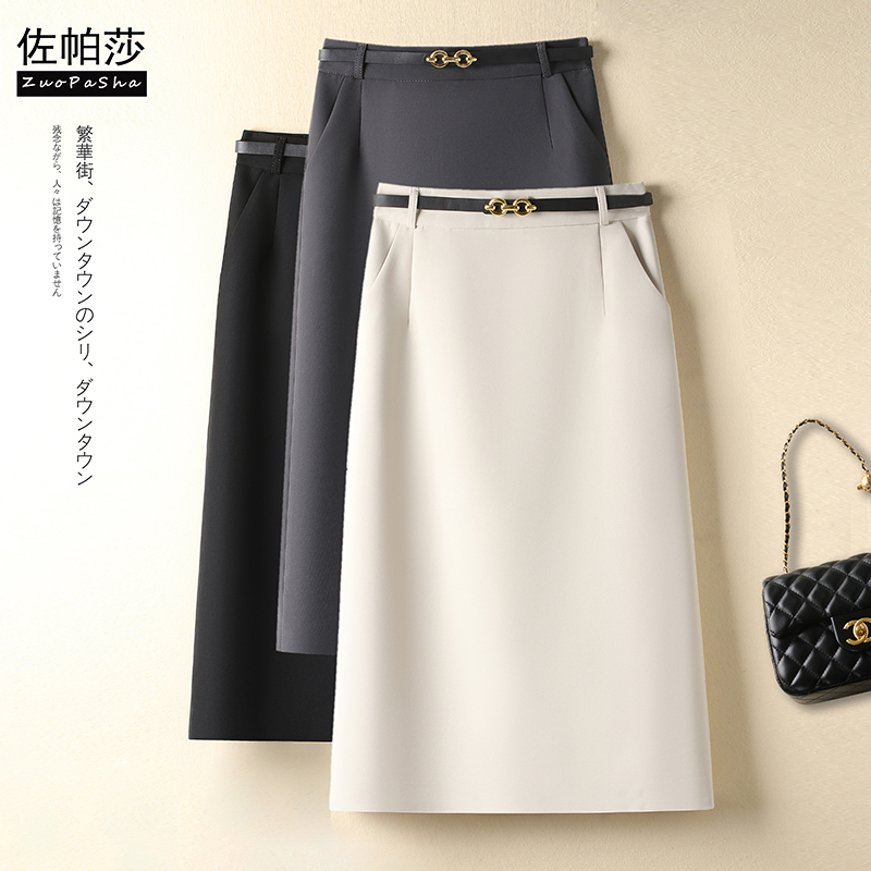 Elegant Suit Skirt for Women 2026 Spring and Autumn New High-Waisted Slimming Professional Drapey Slit Pencil Skirt Elegant Suit Skirt for Women 2026 Spring and Autumn New High-Waisted Slimming Professional Drapey Slit Pencil Skirt