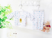 Baby clothes underwear set 0-3 months 6 newborns warm and thick baby clothes pure cotton autumn and winter models