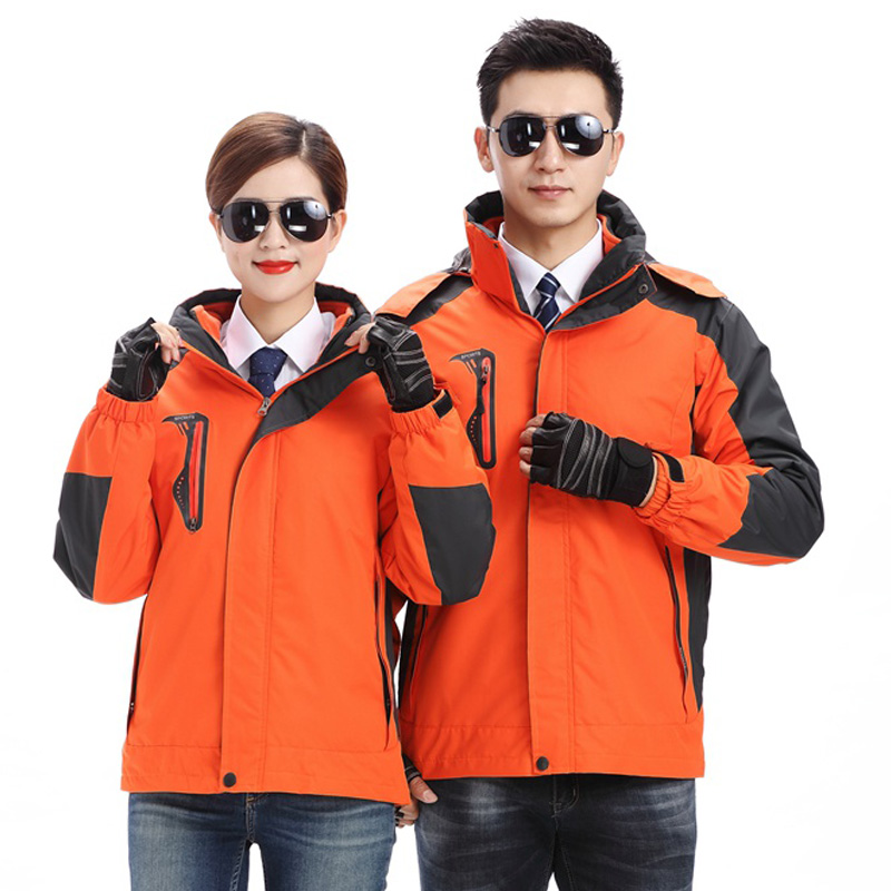 Stormcoat sửa chữa tùy chỉnh tự động takeaway bông quần áo lạnh ngoài trời quần áo có thể được gỡ bỏ quần áo làm việc ấm bông quần áo in chữ