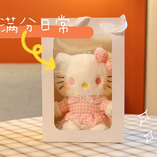 Hello Kitty, плюшевая кукла, милая игрушка, успокаивающая подарочная коробка, стиль Лолита, кот, подарок на день рождения
