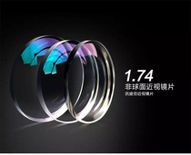 Imported 1 74 ultra-thin ultra-light aspheric resin glasses with hard film anti-radiation and anti-ultraviolet