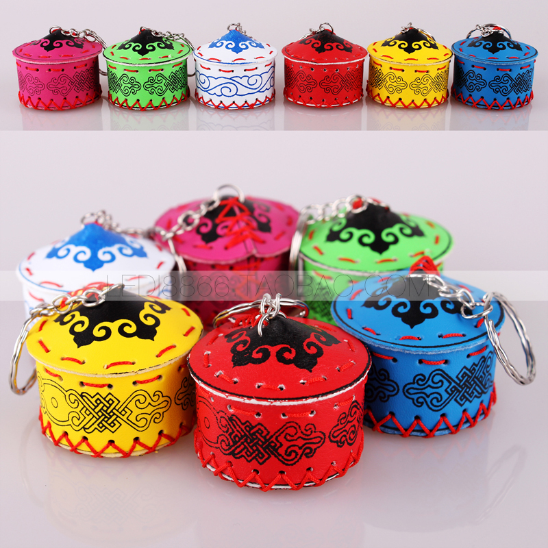 Ethnic handicrafts Inner Mongolia tourism commemorative gift keychain small pendant pendant keychain Mongolian