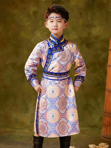 Длинный этнический костюм для мальчиков, детская одежда, этнический стиль