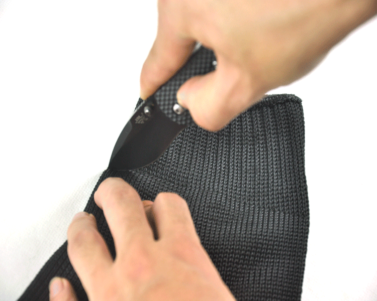 Găng tay chống cắt Kevlar chống giết mổ lưỡi đen trắng 5 lớp dây thép không gỉ bảo vệ găng tay chiến thuật bao tay nữ