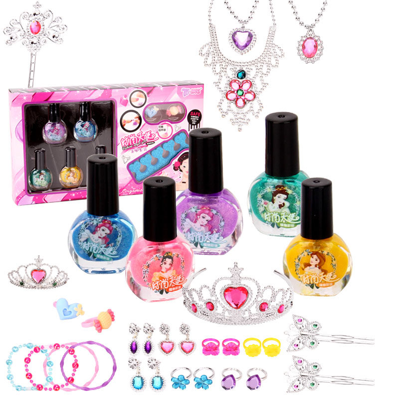 Children's nail polish set tearable washable cosmetics Girls dress up wine toys Nail art schoolboy gifts