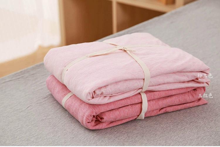 Muji Tianzhu mảnh duy nhất của doanh nghiệp giường rắn tấm bông bông bedspread đúp mat trần truồng bông bông tinh khiết dệt kim - Trang bị Covers