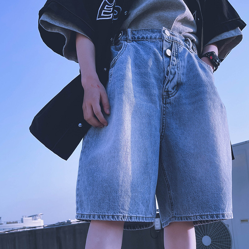 Cold Pussy Custom for men and women Children's pure cotton jeans 100 hitch for children 5 Pants Tightness Waist Pants Parent-child