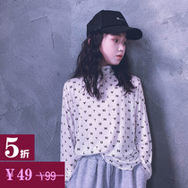 Cold bridesmaids customized men and women childrens autumn winter inner lap thin cotton high collar blouses for casual 100 hitch undershirt parent-child