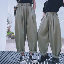 Cold bridesmaids Custom men and women Children cool quick suits Long pants loose smoke pipe pants tightness waist 9 parts pants parent-child