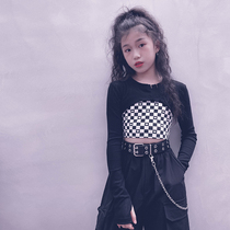 Cold Bridesmaid Custom Girl High Waist T-shirt Jazz Dance Street Dance Performance Dew pure cotton blouses to serve a parent-child