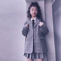 Cold Bridesmaids Tailor Made for Men and Women Kids Plaid Academy Wind School Suit Suit Suit Blouse Blouse Pants Parenting Style