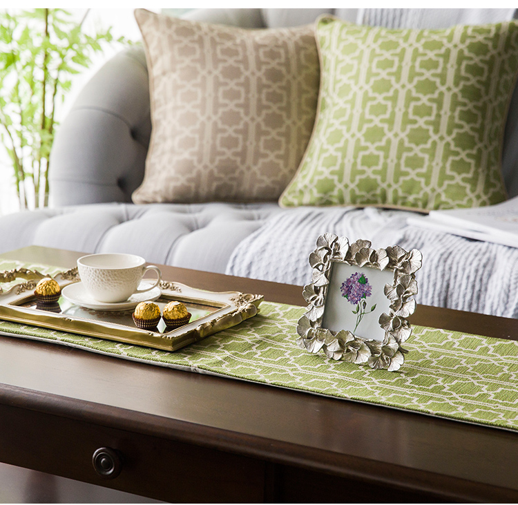 Nhà thiết kế hiện đại người Mỹ jacquard bàn vải vải cờ bàn khăn trải bàn cà phê cờ giường có thể được tùy chỉnh - Khăn trải bàn khăn trải bàn dưới kính bàn gỗ