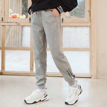  Girls  pants spring and autumn 2021 new Korean version of Western style middle and large childrens loose casual sweatpants spring outer wear 12 years old