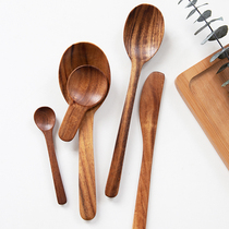 Milli Fengyou Japanese teak spoon eating spoon milk powder spoon small wooden spoon household log spoon seasoning spoon