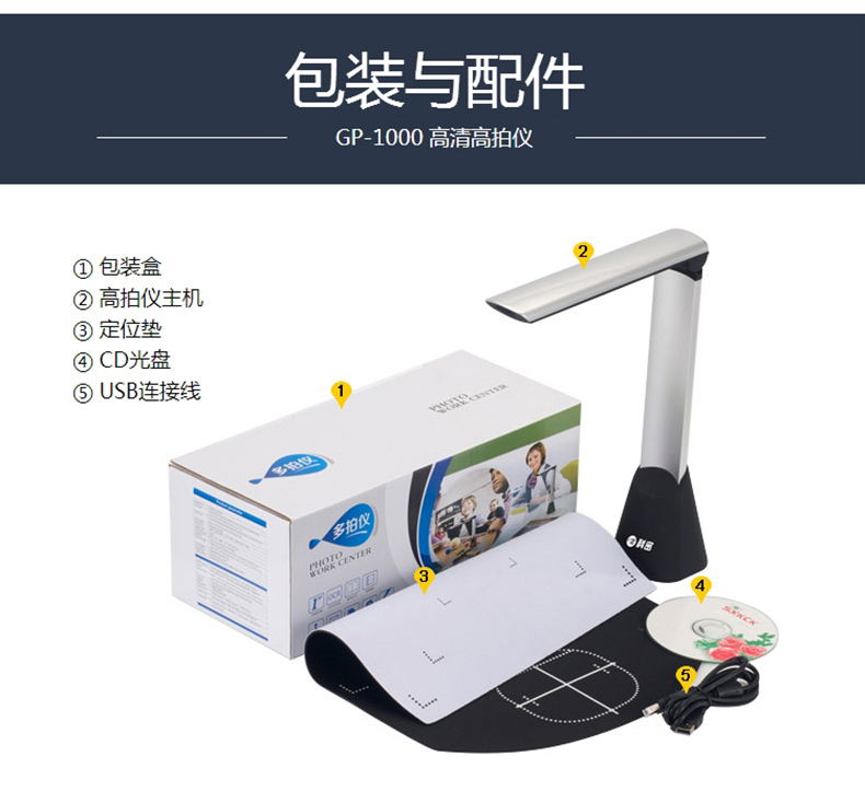 Comet GP-1000 Gao Paiyi 10 triệu pixel HD máy quét ảnh nhanh A3A4 di động