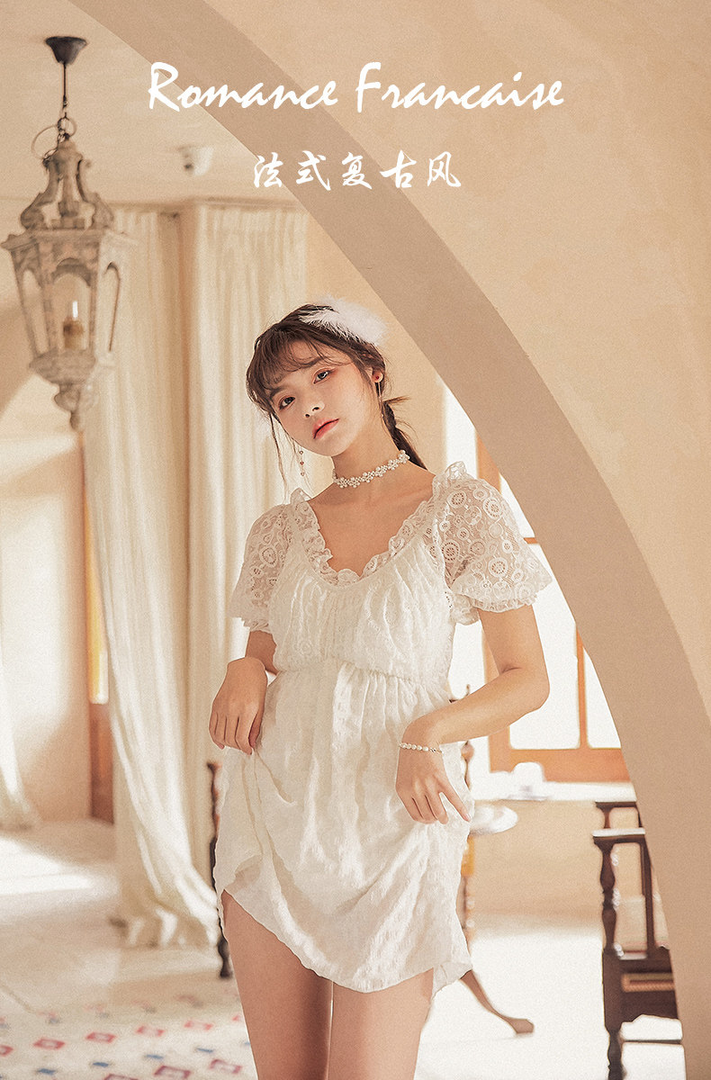 日常可穿，多款任选：派觉 女士 显瘦ins风蕾丝泡泡袖度假泳装 29.9元起包邮 值值值-买手聚集的地方