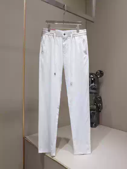 Italian Old Money Style 26 Summer Lightweight Breathable Straight-Leg Simple Elastic Waist Business Luxury Men's Linen Casual Pants