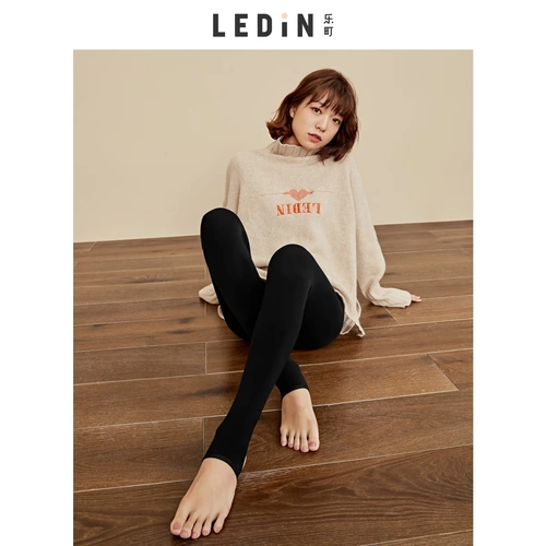 乐町 Базовые демисезонные флисовые колготки, увеличенная толщина, телесного цвета