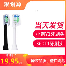 Suitable for 360T1 electric toothbrush head 3-pack puppy y1 soft hair adult toothbrush head universal H-02t1 replacement head