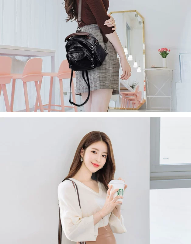 Thời trang túi nhỏ sử dụng kép thời trang túi xách nữ xu hướng mới 2020 Túi xách nữ phiên bản Hàn Quốc của ba lô đeo vai đơn phù hợp - Túi xách nữ