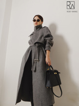 ROEY WANG du home kilogram heavy cashmere handmade thickened coat style wool coat long
