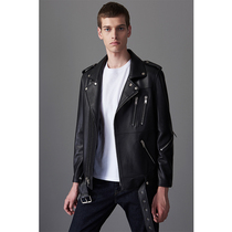 2018 autumn and winter leather leather men Harley coat Korean trend handsome young sheep leather motorcycle leather jacket