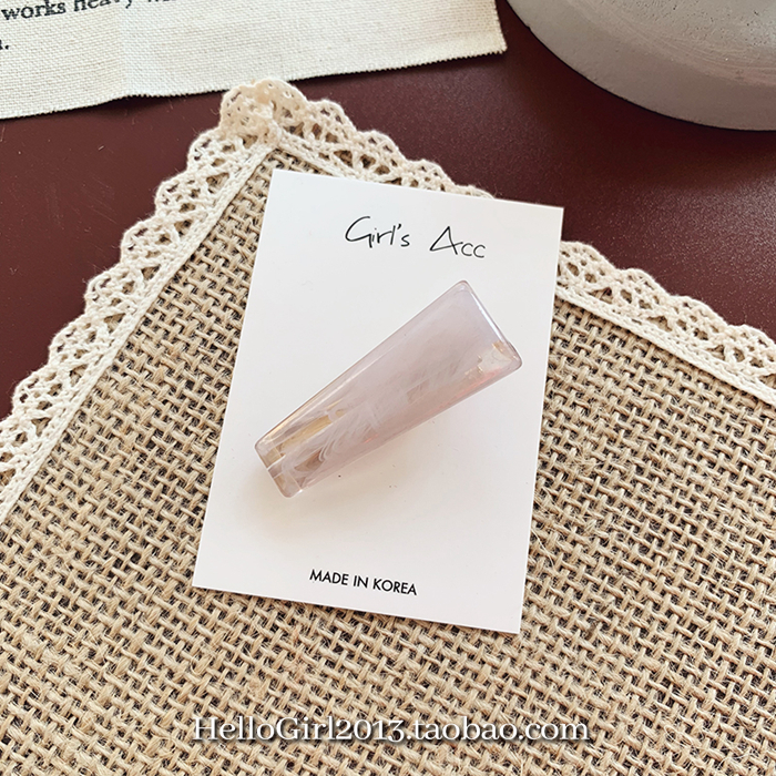 Clip tóc bằng đá cẩm thạch giá trị cao hình học Hình học nhựa bên clip clip bangs kẹp tóc Phụ kiện tóc Hàn Quốc - Phụ kiện tóc phụ kiện tóc hàn quốc