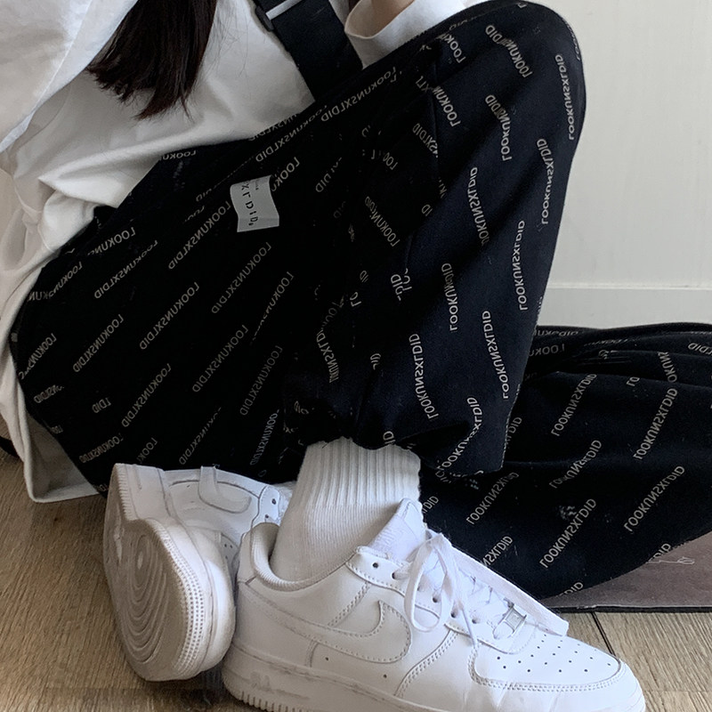 Fat sister mm large size new 2022 autumn women's clothing high waist loose legs thick pear-shaped body pants women look thin