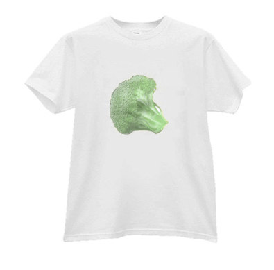 NIANS Independent Design Passionate Broccoli Short Sleeve Lovers Pure Cotton T-shirt