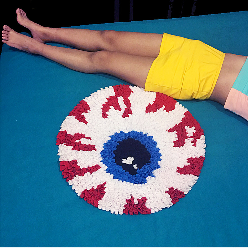 Original handmade by foreign designers スーパー eyeball burst carpet sofa cushion decoration