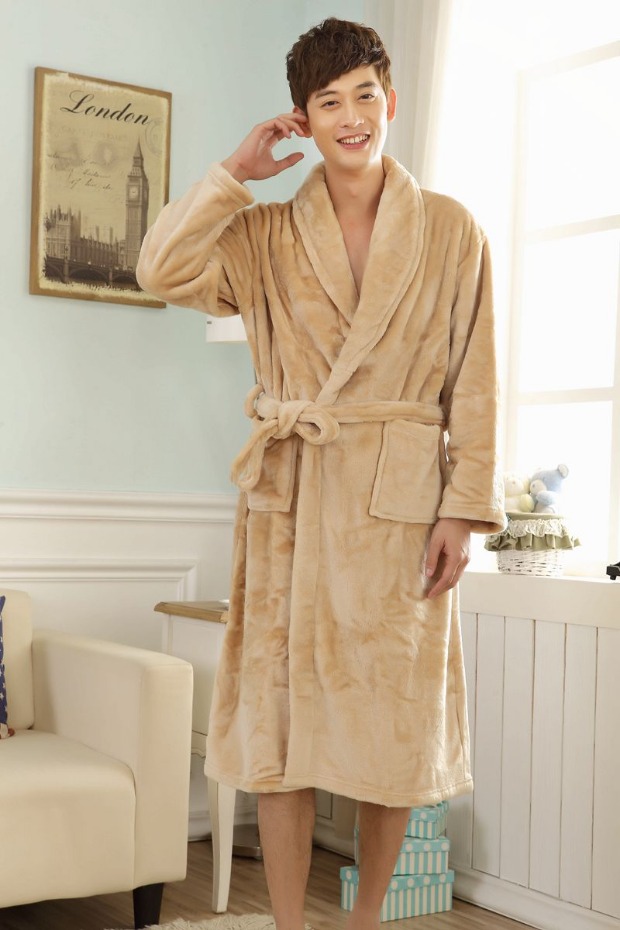 Mùa đông dày san hô lông cừu đồ ngủ nam và nữ áo choàng tắm áo choàng dài tay tăng flannel đồ ngủ đôi dịch vụ nhà đầm ngủ 2 dây