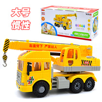 Baolexing simulation 6891 Inertial music crane Toy engineering car Storytelling music lighting