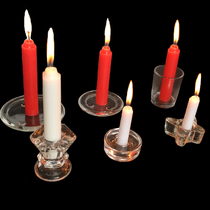 European crystal glass household lighting candle holder Candlelight dinner pole Wax bench tray Candle cup decorative ornaments