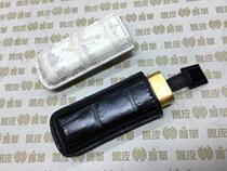 Animal skin elegant leather suitable for Dunhill lighter leather case genuine leather pull-out crocodile leather protective case pure hand stitching