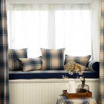 British Plaid custom-made American country wind window Mat high-density sponge thick card cushion tatami mat