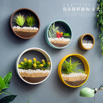 Nordic restaurant table green plant wall decoration living room TV background Wall Wall Wall simulation plant pendant