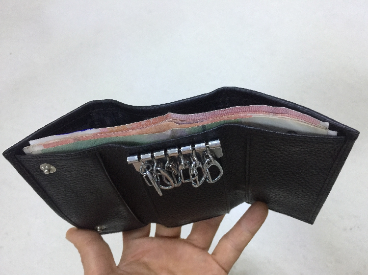 Túi da túi da mini ví hàng tồn kho giải phóng mặt bằng túi da ví thẻ gói dung lượng lớn móc khóa ví tiền