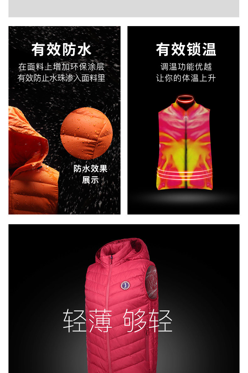 美国 GOLF 男士轻薄羽绒马甲 90%白鸭绒 图4