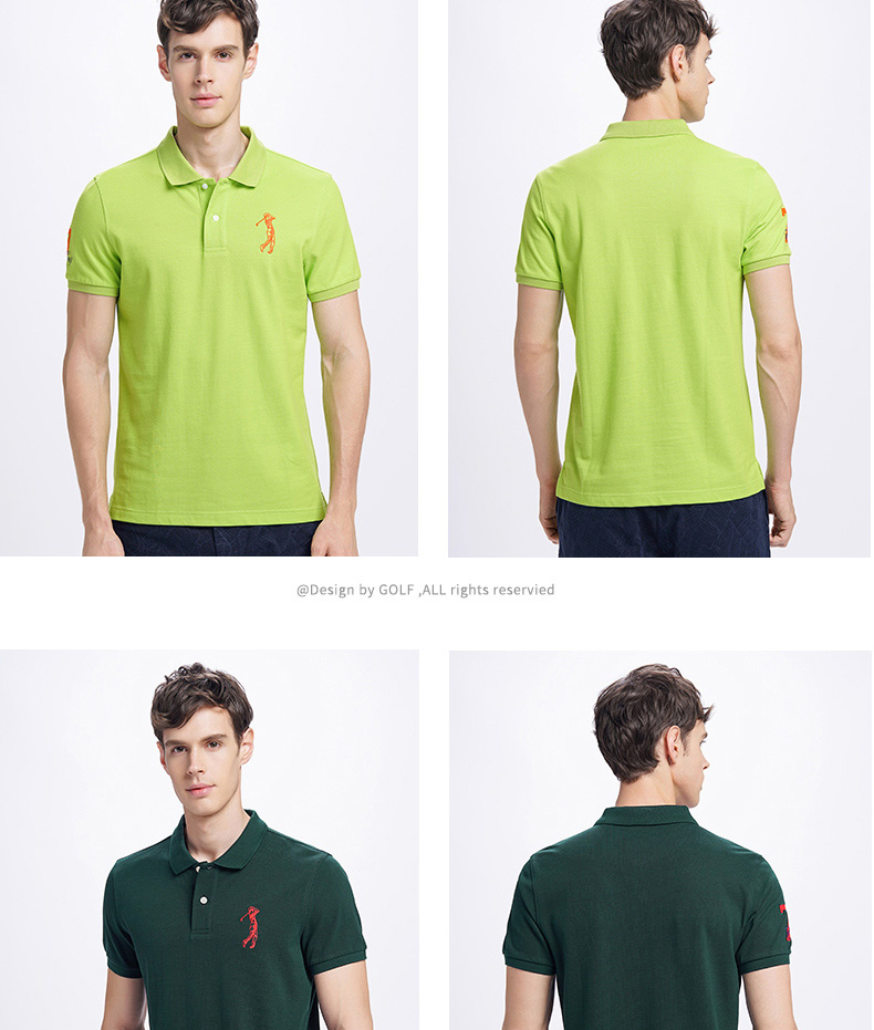 美国 GOLF 男士100%新疆长绒棉 商务休闲Polo衫 图12