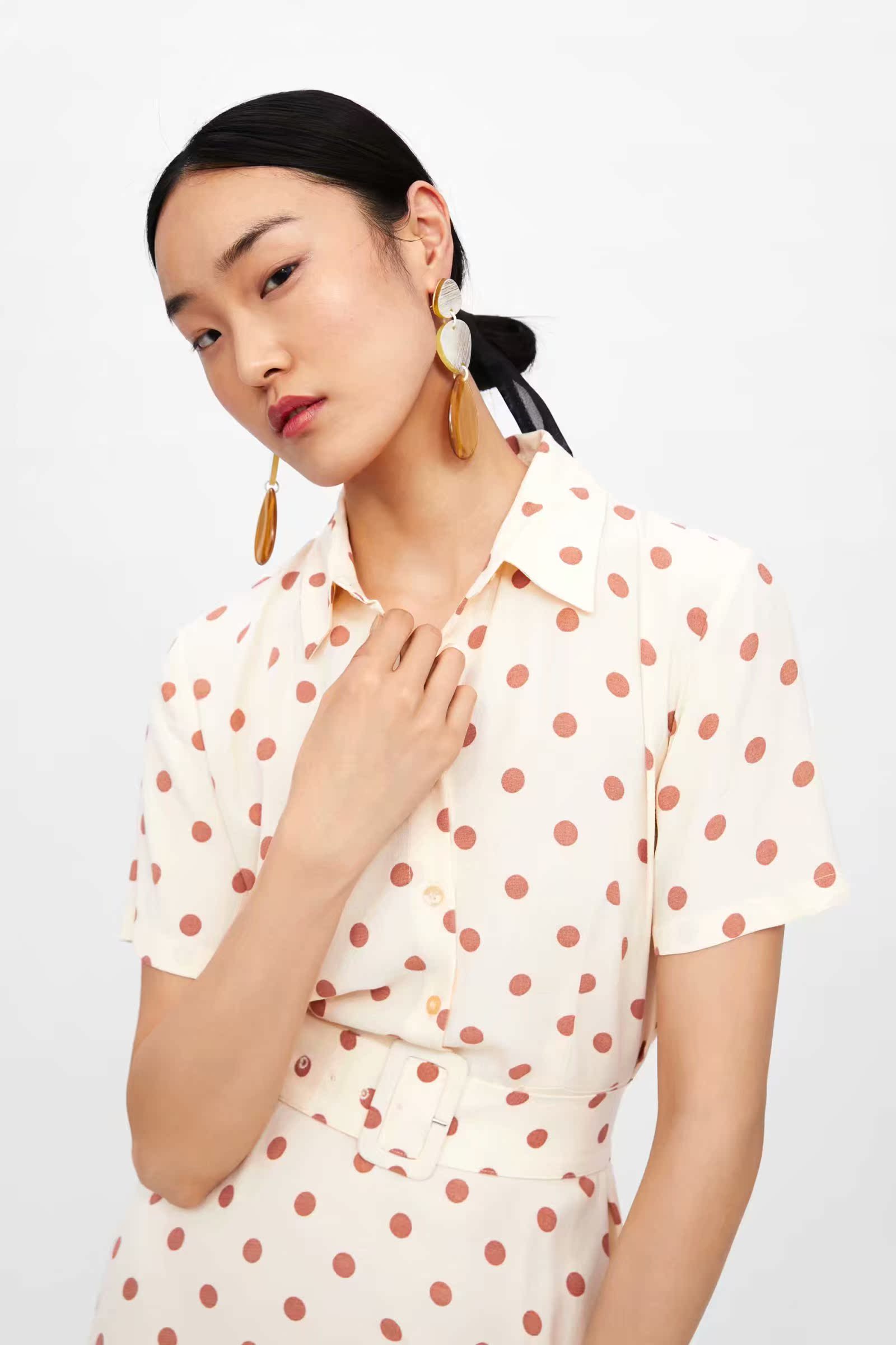 ZA48860492019 phụ nữ mới khí chất đai siêu cổ tích sóng dài nữ 04886049727RA - Váy eo cao đầm rút dây eo