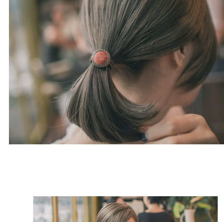 Hàn Quốc phụ kiện đầu trang trí nút vải retro Phiên bản Hàn Quốc của bao da tóc ban nhạc tóc dải tóc dây thừng dây thừng - Phụ kiện tóc