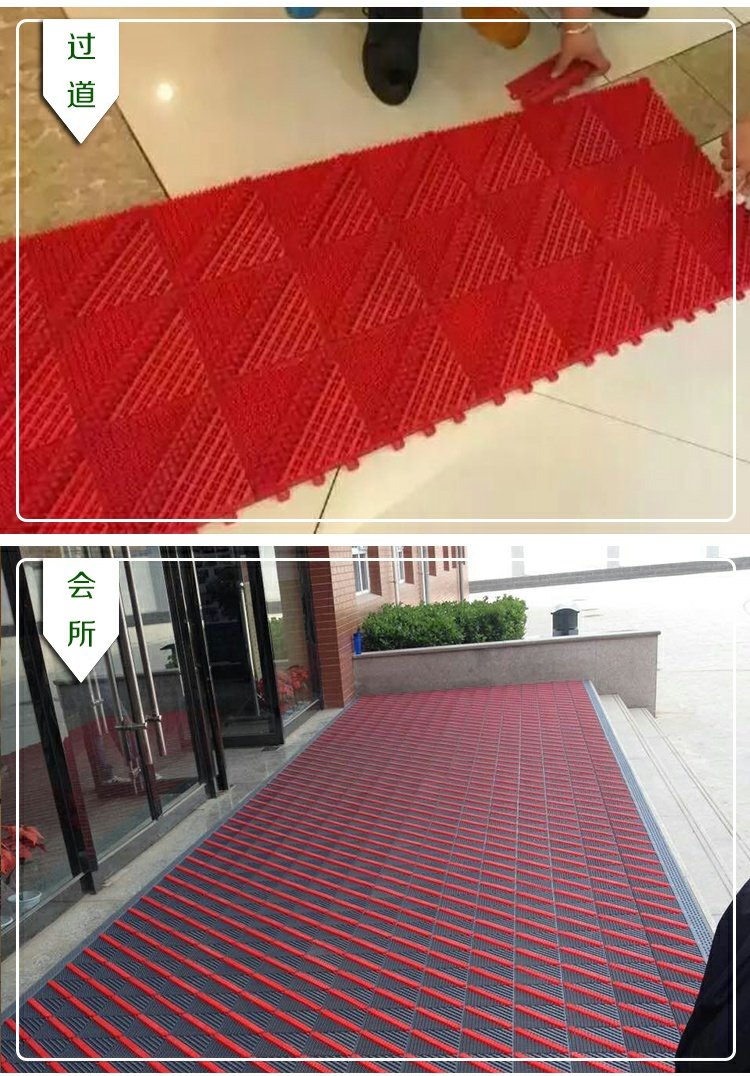 Tùy chỉnh ngoài trời ba trong một nối thảm thảm khách sạn siêu thị cửa khách sạn bụi bụi đất sét nhựa màu xám xốp sàn nhà