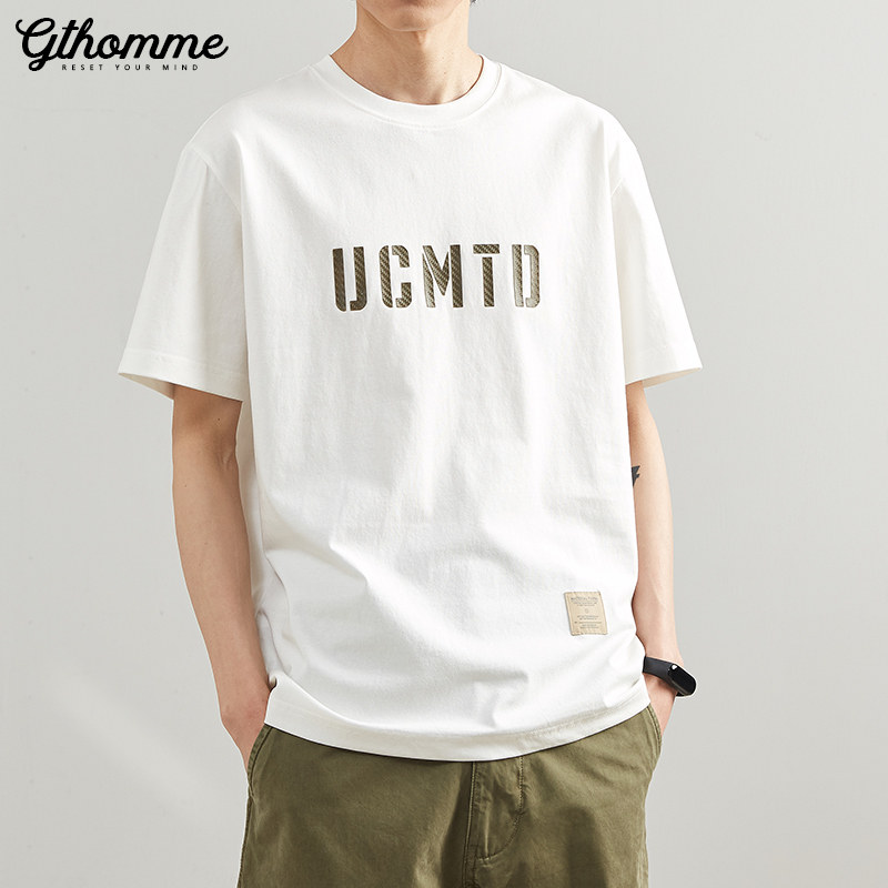 Summer new men short sleeve T-shirt 100 hitch easy white casual half sleeve T-shirt short t boy blouses