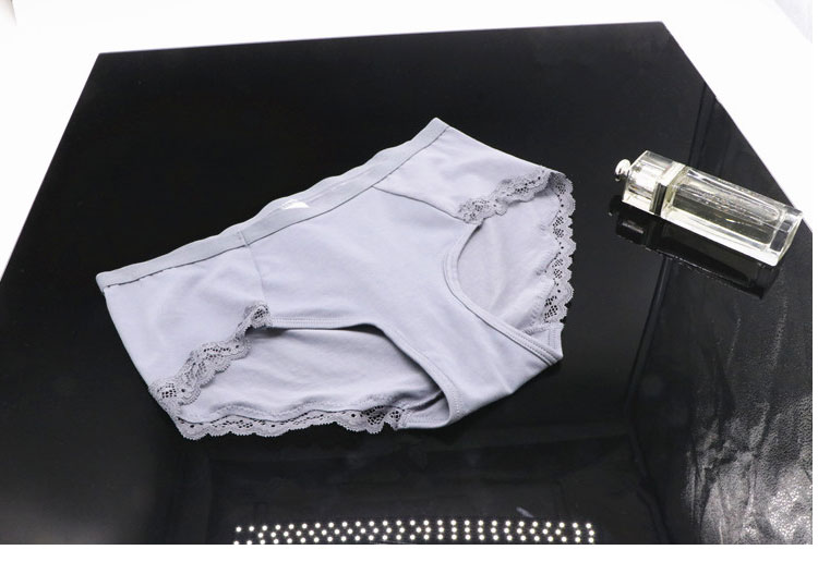 Cotton mid-eo đồ lót Châu Âu và Hoa Kỳ mới ren vải cotton nữ đồ lót thoải mái thoáng khí quần short eo cao shop đồ lót cao cấp