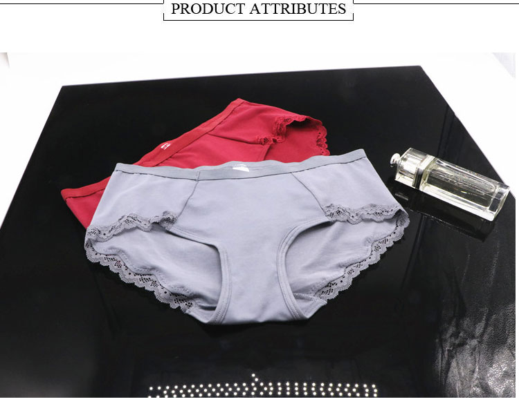 Cotton mid-eo đồ lót Châu Âu và Hoa Kỳ mới ren vải cotton nữ đồ lót thoải mái thoáng khí quần short eo cao shop đồ lót cao cấp
