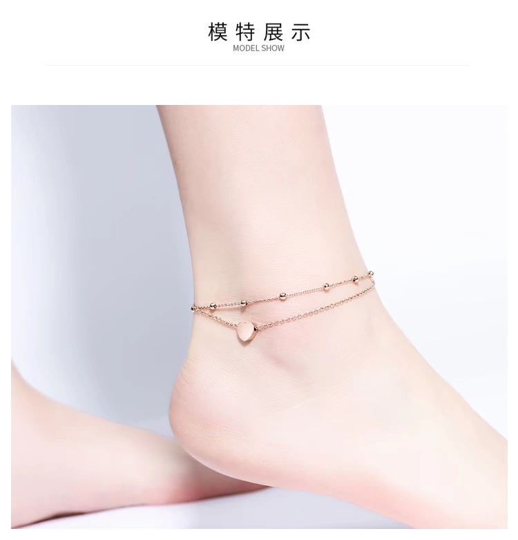Kaila hai lớp tình yêu vòng chân nữ bằng thép mạ vàng hồng 18K phiên bản Hàn Quốc của cô sinh viên giản dị Sen gợi cảm những mẫu lắc chân đẹp nhất